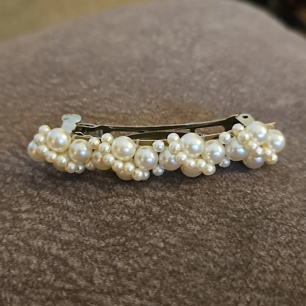 3/$30 Pearlesque Bridal Formal Barrette